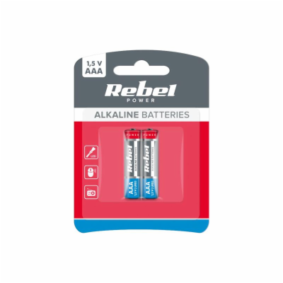 Baterie AAA (R03) alkalická REBEL Alkaline Power 2ks / bl...