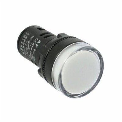 Kontrolka kulatá 230V LED bílá 29mm HADEX