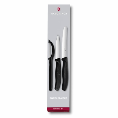 Victorinox Sada nožů se škrabkou černá