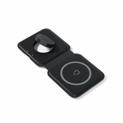 Spello 2in1 skládací bezdrátová nabíječka (MagSafe) - černá