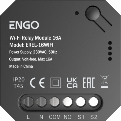 ENGO EREL-16WIFI Smart Wi-Fi relé modul, 16A, beznapěťoý ...