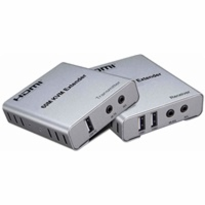 PremiumCord HDMI KVM extender s 2xUSB na 60m s audiem pře...