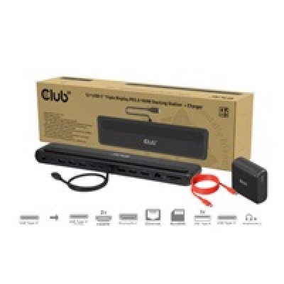 Club3D Dokovací stanice USB-C 12v1, 2xHDMI, 1xDP, 2xUSB-C...