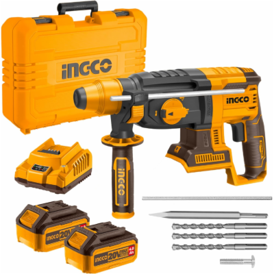 Ingco CRHLI202287 AKU Kladivo vrtací 26mm, vč. baterie 2k...