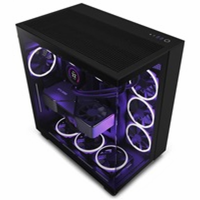 NZXT skříň H9 Flow dvoukomorová ATX / 4x120mm fan / až 10...