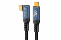PremiumCord USB4™ Version2.0 80Gbps 16K@60Hz 240W Thunderbolt 3 a 4 kabel zahnutý 1,5m