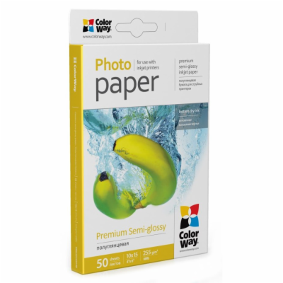 COLORWAY fotopapír/ premium semi-glossy 255g/m2, 10x15/ 5...