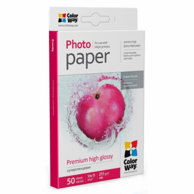 COLORWAY fotopapír/ premium high glossy 255g/m2, 10x15/ 5...