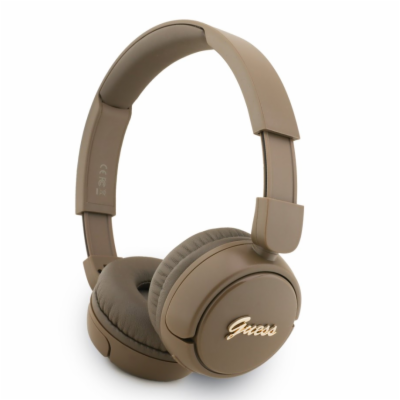 Guess Script Metal Logo Bezdrátová Sluchátka - hnědá Bezd...