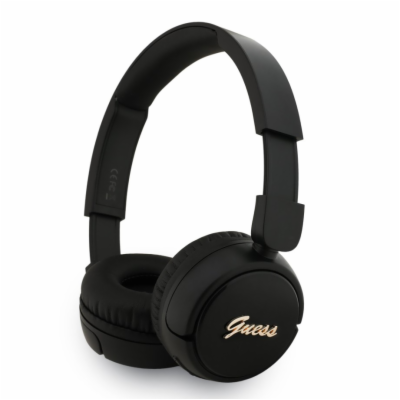 Guess Script Metal Logo Bezdrátová Sluchátka - černá Bezd...