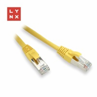 LYNX FTP patch kabel Cat5e PVC, CCA, 1m, žlutý (balení ob...
