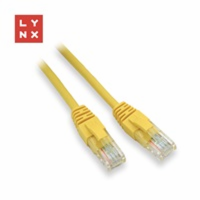 LYNX UTP patch kabel Cat5e, PVC, CCA, 0,5m, žlutý (balení...