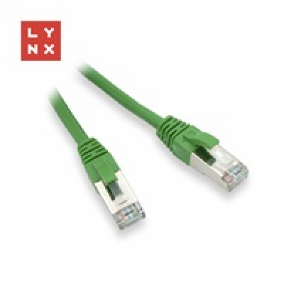 LYNX FTP patch kabel Cat5e PVC, CCA, 0,1m, zelený (balení...