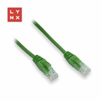LYNX UTP patch kabel Cat5e, PVC, CCA, 0,5m, zelený (balen...