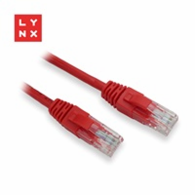 LYNX UTP patch kabel Cat5e, PVC, CCA, 0,3m, červený (bale...