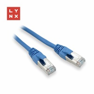 LYNX FTP patch kabel Cat5e PVC, CCA, 1m, modrý (balení ob...
