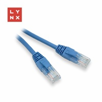 LYNX UTP patch kabel Cat5e, PVC, CCA, 0,1m, modrý (balení...