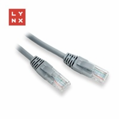 LYNX UTP patch kabel Cat5e, PVC, CCA, 0,5m, šedý (balení ...