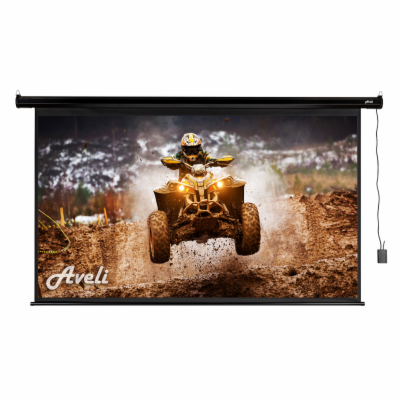 Elektrické projekční plátno AVELI, 221x125 (16:9) 100", č...