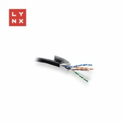 LYNX FTP kabel Cat6, PE (Fca), celoměděný, venkovní, čern...