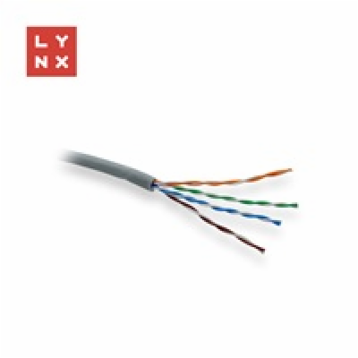 LYNX UTP kabel Cat5e, LSOH, celoměděný, vnitřní, šedý, bo...