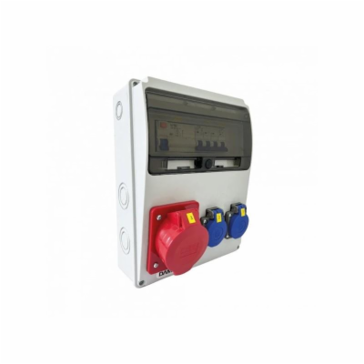 Zásuvková skříň 11M 32A 5p, 2x230V - 11 modulů s jističi ...