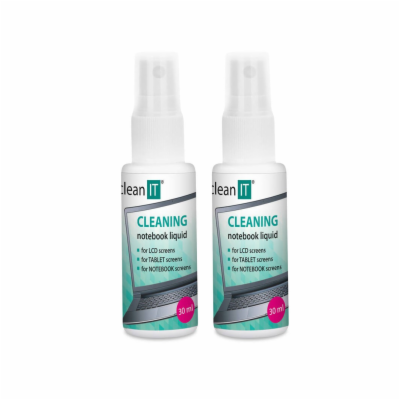 Clean IT Čisticí roztok na obrazovky s utěrkou - 2 x 30ml...