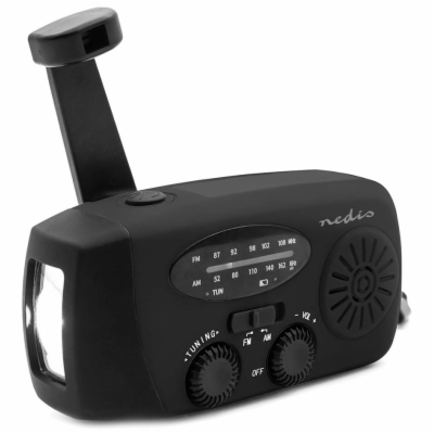 NEDIS přenosné nouzové rádio/ napájení z USB/ baterie 200...