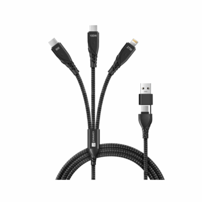 Connect IT Wirez Datový kabel 6v1, 2x USB-C, 1x Lightning...