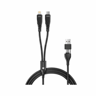 Connect IT Wirez Datový kabel 4v1, 1x USB-C, 1x Lightning...