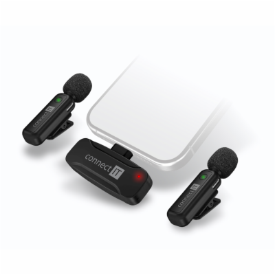 Connect IT Wireless Lavalier mikrofon set USB-C (2 ks + p...