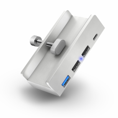 Connect IT USB DeskHub 4v1, montování na stůl - stříbrná ...