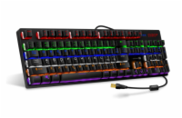 Connect IT NEO+ mechanická herní klávesnice, CZ/SK - černá Profesionální mechanická klávesnice s CZ/SK layoutem, 22 režimy RGB podsvícení, softwarem, multimediálními klávesami a výměnným červeným rám