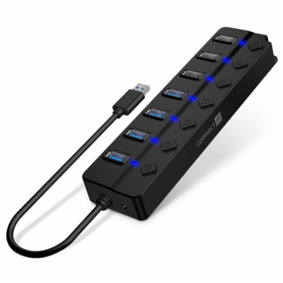 Connect IT Mighty Switch 2 USB-A hub (4xUSB-A 3.0, 3xUSB-...