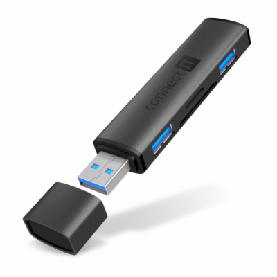 Connect IT Compact 4v1 USB-A hub + čtečka karet (2xUSB-A ...