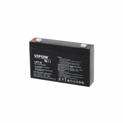 Baterie olověná 6V 7Ah VIPOW BAT0207
