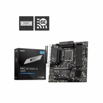 MSI MB Sc LGA1700 PRO B760M-A WIFI, Intel B760, 4xDDR5, 2...