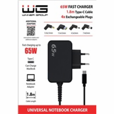 WG - Univerzální nabíječka 65W pro notebook s Type-C kone...
