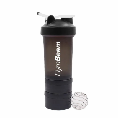 GymBeam Vícedílný šejkr Blend Bottle Black White