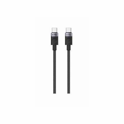 iPEAX TEXTILNÍ KABEL USB-C / USB-C 1M, USB 2.0 ČERNÝ