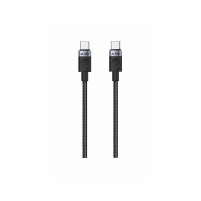iPEAX TEXTILNÍ KABEL USB-C / USB-C 1,5M, USB 2.0 ČERNÝ