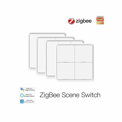 Smart vypínač osvětlení MOES 4 Gang ZigBee Tuya