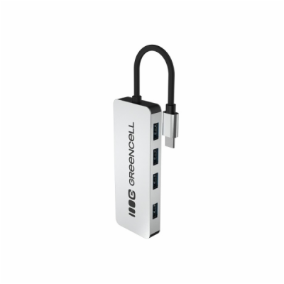 Green Cell USB-C 4v1 HUB (4×USB 3.0) – rychlý přenos 5 Gb...