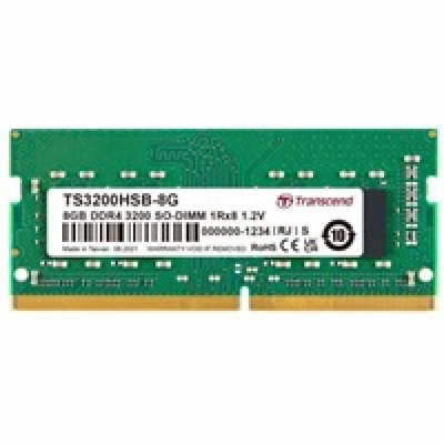TRANSCEND SODIMM DDR4 8GB 3200MHz 1Rx8 1Gx8 CL22 1.2V