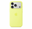 iPhone 17 Pro Silicone Case with MS – Neon Yellow
