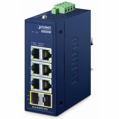 Planet IGS-820TF-PN průmyslový L2 switch, 6x1Gb, 2x1GBASE...