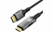 PremiumCord DisplayPort 1.4 na HDMI2.1  kabel pro rozlišení 8K@60Hz,4K@144Hz, 2m