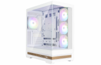 Zalman skříň P40 Namu / midT/ 4x120mm ARGB fan / 2xUSB 3.0 / USB-C / panoramatická / dřevěné doplňky / bílá