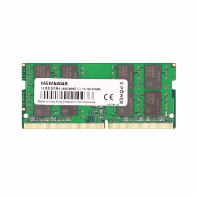 2-Power 16GB DDR4 2666MHz CL19 SODIMM Výkonný DDR4 modul ...