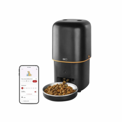 Smart automat na krmivo EMOS Pet Care, 4 l, černý, WiFi Tuya
